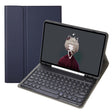 YA700B Lambskin Texture Voltage Round Keycap Bluetooth Keyboard Leather Case For Samsung Galaxy Tab S8 11 inch SM-X700 / SM-X706 & S7 11 inch SM-X700 / SM-T875(Blue) - Samsung Keyboard by PMC TechLife | Online Shopping South Africa | PMC TechLife