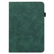 For Lenovo M10 Plus 10.6 3rd Gen 2022 Lace Flower Embossing Pattern Leather Tablet Case(Green)