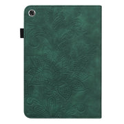 For Lenovo M10 Plus 10.6 3rd Gen 2022 Lace Flower Embossing Pattern Leather Tablet Case(Green)