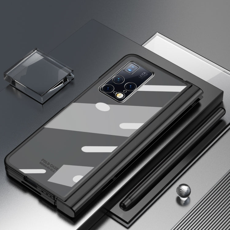 For Huawei Mate X2 Electroplating Hinge Phone Case with Stylus(Black) - Huawei Cases by PMC TechLife | Online Shopping South Africa | PMC TechLife | Buy Now Pay Later Mobicred