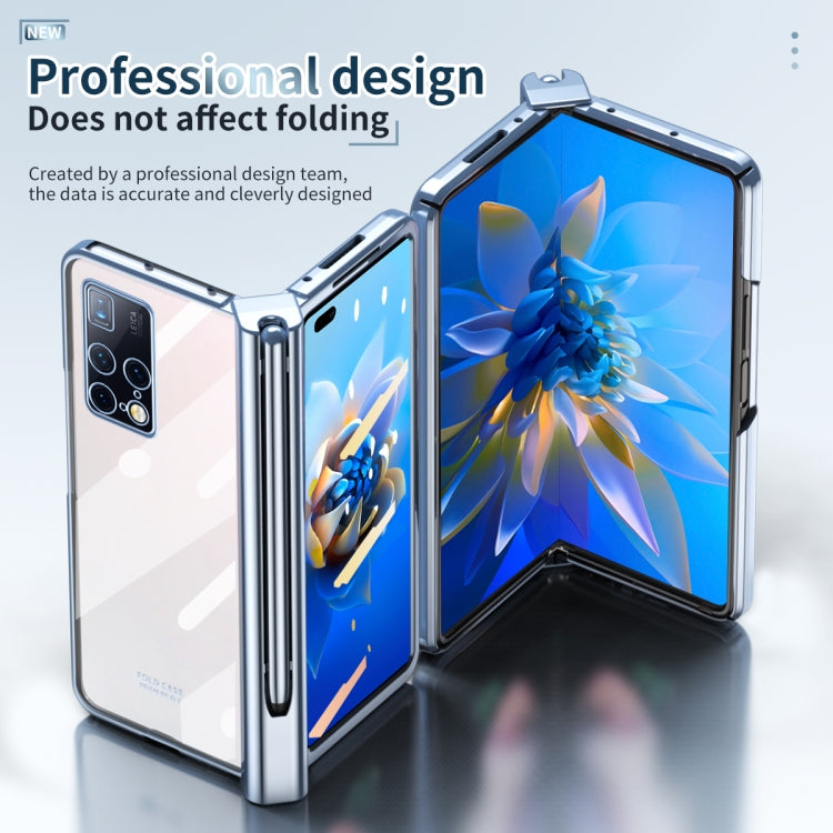 For Huawei Mate X2 Electroplating Hinge Phone Case with Stylus(Blue) - free shipping - PMC TechLife - Order now!