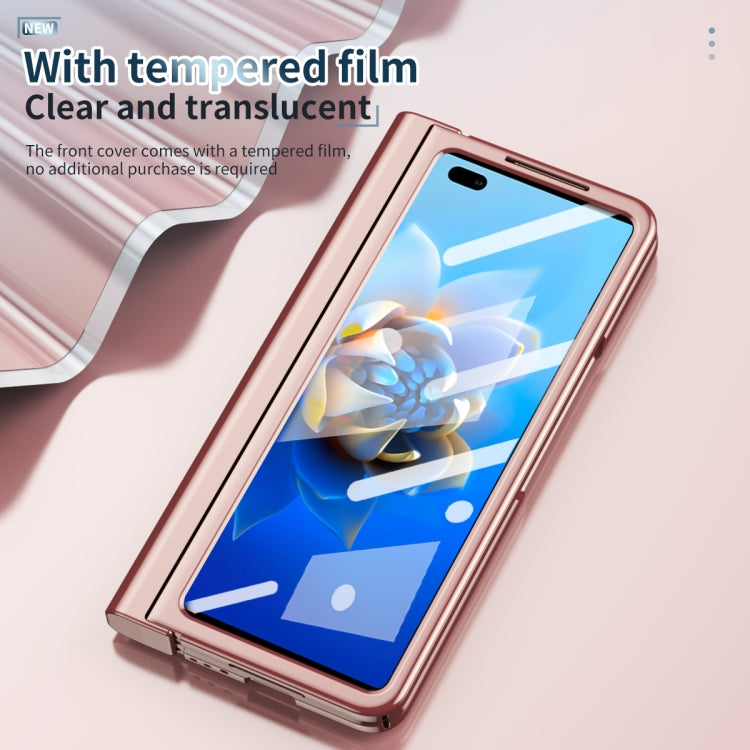 For Huawei Mate X2 Full Body Electroplating Hinge Phone Case with Stylus(Pink) - Huawei Cases by PMC TechLife | Online Shopping South Africa | PMC TechLife | Buy Now Pay Later Mobicred