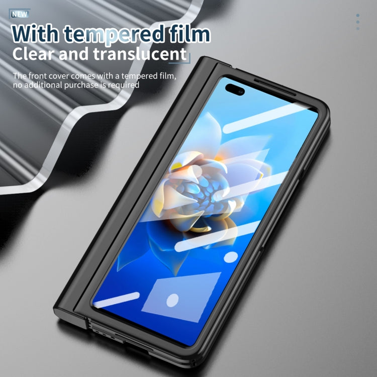 For Huawei Mate X2 Full Body Electroplating Hinge Phone Case with Stylus(Black) - Huawei Cases by PMC TechLife | Online Shopping South Africa | PMC TechLife | Buy Now Pay Later Mobicred