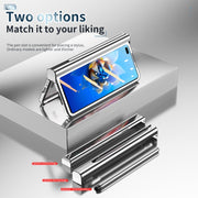 For Huawei Mate X2 Full Body Electroplating Hinge Phone Case with Stylus(Silver)