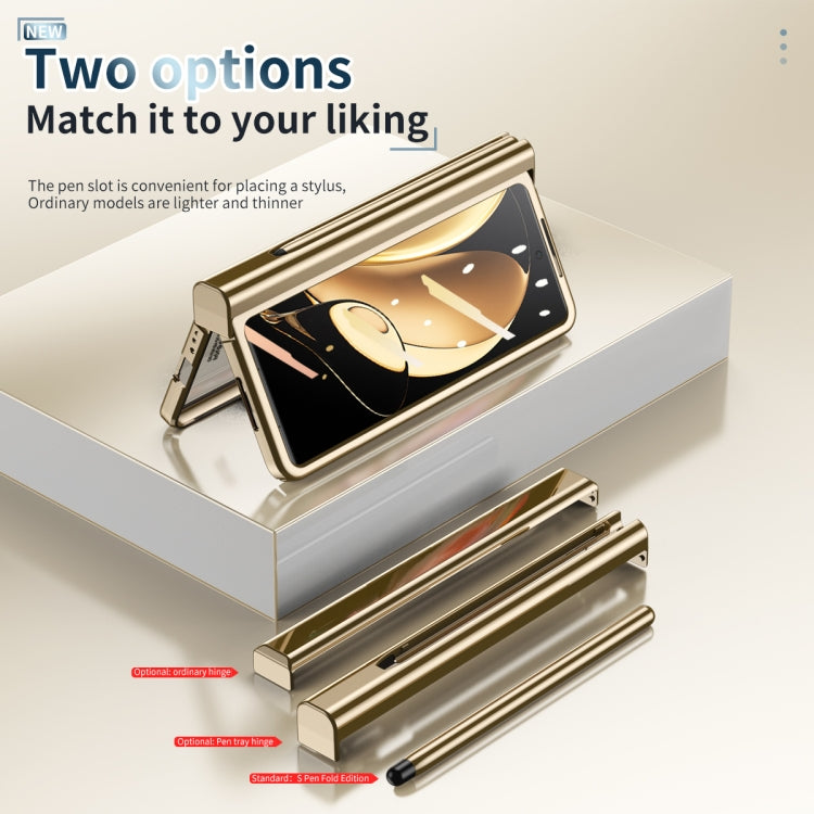 For Honor Magic V Full Body Electroplating Hinge Phone Case with Stylus(Gold) - Honor Cases by PMC TechLife | Online Shopping South Africa | PMC TechLife