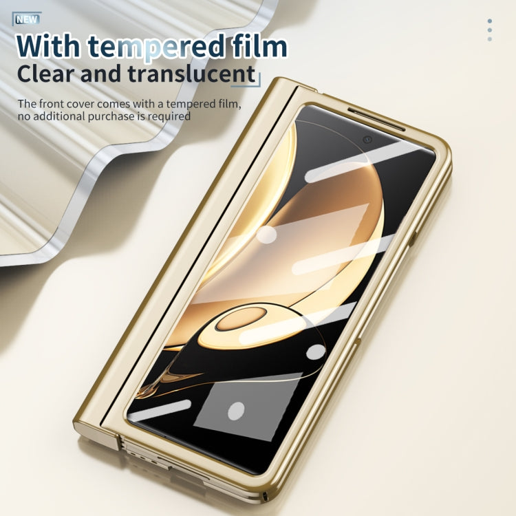 For Honor Magic V Full Body Electroplating Hinge Phone Case with Stylus(Gold) - Honor Cases by PMC TechLife | Online Shopping South Africa | PMC TechLife