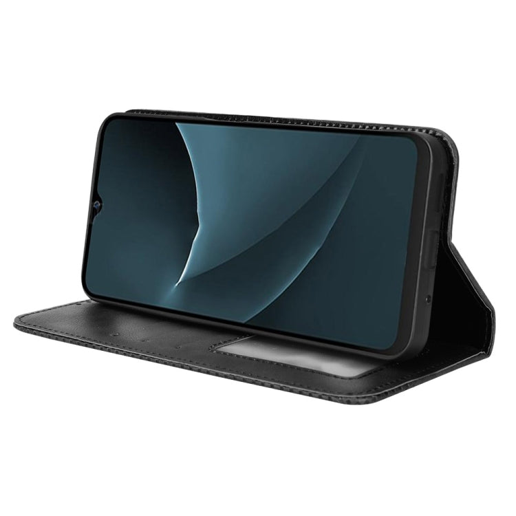 For Blackview A95 Magnetic Buckle Retro Texture Leather Phone Case(Black) - More Brand by PMC TechLife | Online Shopping South Africa | PMC TechLife