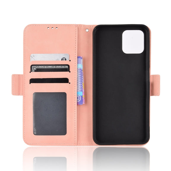 For Blackview A95 Skin Feel Calf Texture Card Slots Leather Phone Case(Pink)