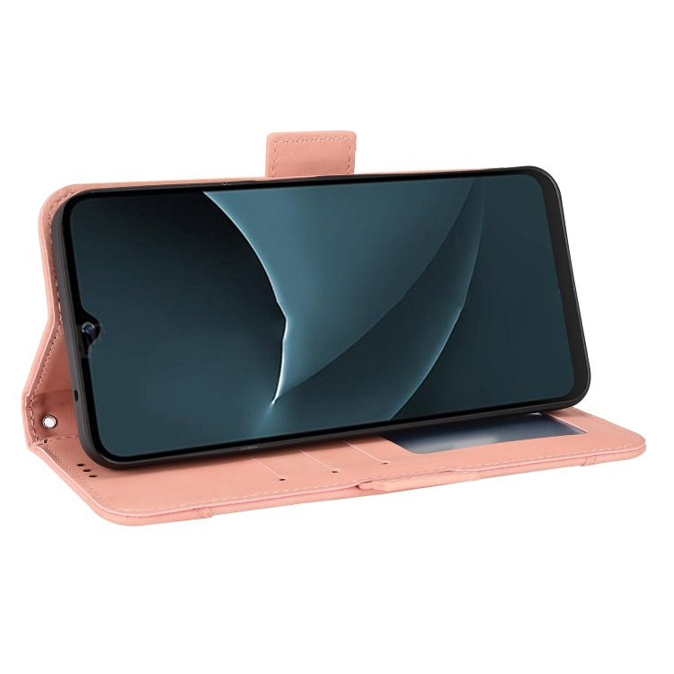 For Blackview A95 Skin Feel Calf Texture Card Slots Leather Phone Case(Pink) - More Brand by PMC TechLife | Online Shopping South Africa | PMC TechLife