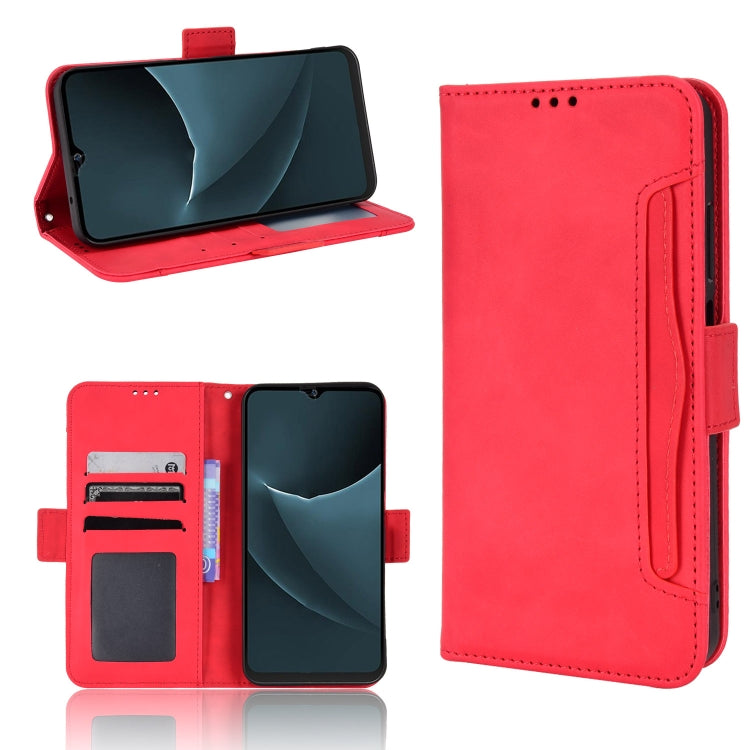 For Blackview A95 Skin Feel Calf Texture Card Slots Leather Phone Case(Red) - More Brand by PMC TechLife | Online Shopping South Africa | PMC TechLife | Buy Now Pay Later Mobicred