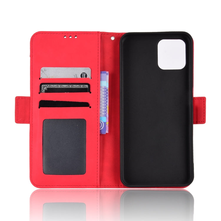 For Blackview A95 Skin Feel Calf Texture Card Slots Leather Phone Case(Red) - More Brand by PMC TechLife | Online Shopping South Africa | PMC TechLife | Buy Now Pay Later Mobicred