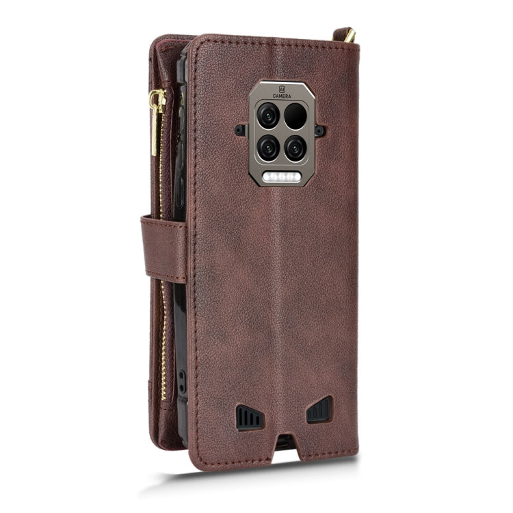 For Doogee S86 / S86 Pro Litchi Texture Zipper Leather Phone Case(Brown) - Doogee Cases by PMC TechLife | Online Shopping South Africa | PMC TechLife | Buy Now Pay Later Mobicred