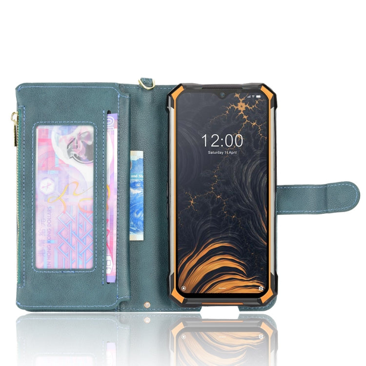 For Doogee S88 Pro / S88 Plus Litchi Texture Zipper Leather Phone Case(Green) - Doogee Cases by PMC TechLife | Online Shopping South Africa | PMC TechLife | Buy Now Pay Later Mobicred
