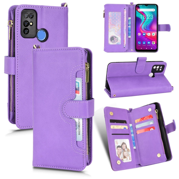 For Doogee X96 Pro Litchi Texture Zipper Leather Phone Case(Purple) - Doogee Cases by PMC TechLife | Online Shopping South Africa | PMC TechLife | Buy Now Pay Later Mobicred