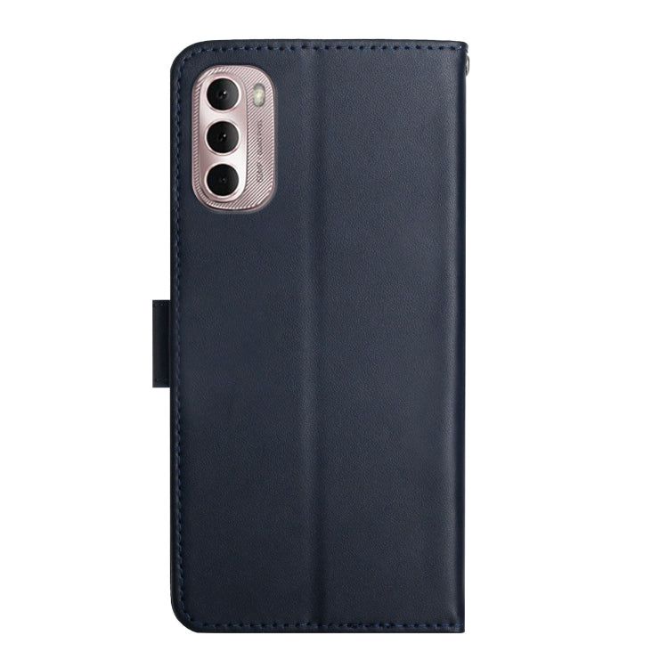 For Motorola Moto G Stylus 4G 2022 Genuine Leather Fingerprint-proof Horizontal Flip Phone Case(Blue)