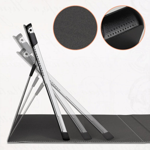 For MicroSoft Surface Pro 8 Deer Head Pattern Tablet Leather Case(Grey)