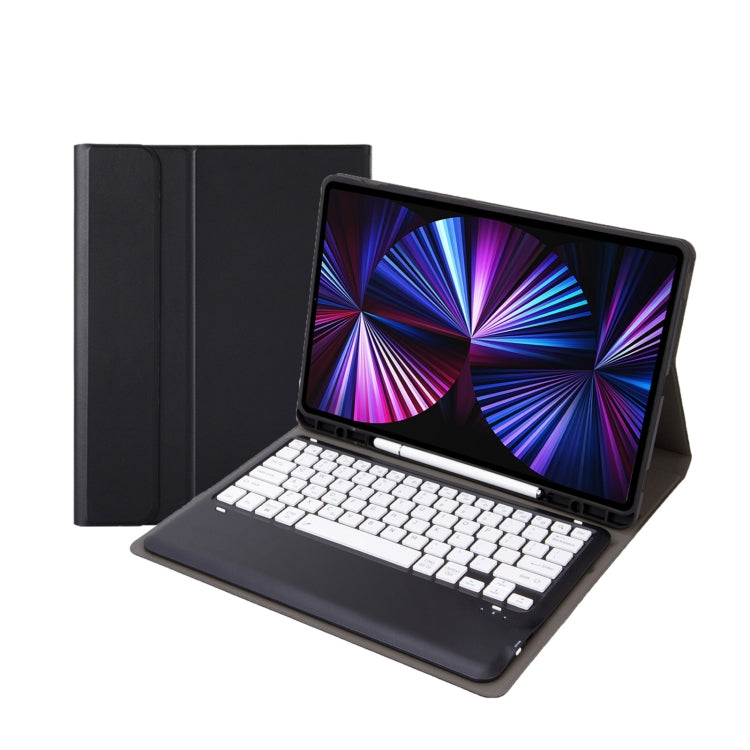 C12B Detachable Pen Slot Bluetooth Keyboard Leather Tablet Case For iPad Pro 12.9 inch 2021/2020/2018(Black) - For iPad Pro by PMC TechLife | Online Shopping South Africa | PMC TechLife