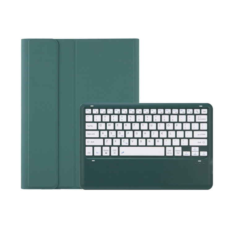 C12B Detachable Pen Slot Bluetooth Keyboard Leather Tablet Case For iPad Air 13 2025 / 2024 / Pro 12.9 inch 2021/2020/2018(Dark Green) - For iPad Pro by PMC Jewellery | Online Shopping South Africa | PMC Jewellery | Buy Now Pay Later Mobicred
