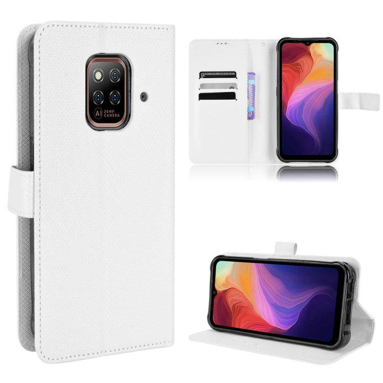 For Ulefone Power Armor 14 / 14 Pro Diamond Texture Leather Phone Case(White) - Ulefone Cases by PMC Jewellery | Online Shopping South Africa | PMC Jewellery | Buy Now Pay Later Mobicred