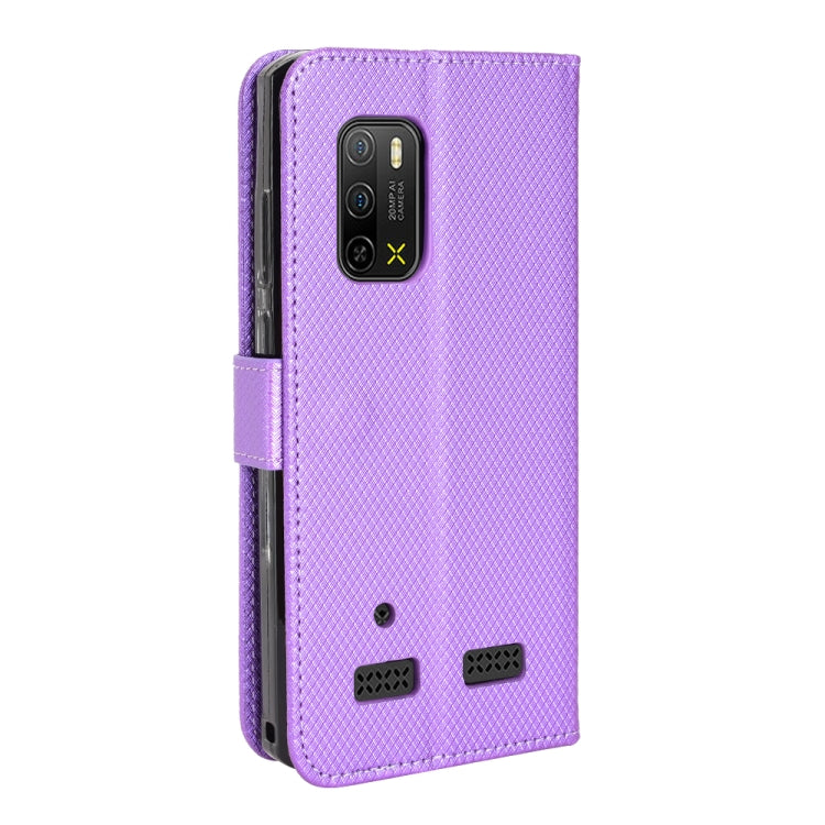 For Ulefone Armor X10 / X10 Pro Diamond Texture Leather Phone Case(Purple) - Ulefone Cases by PMC Jewellery | Online Shopping South Africa | PMC Jewellery | Buy Now Pay Later Mobicred