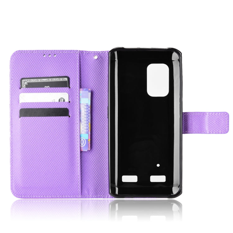 For Ulefone Armor X10 / X10 Pro Diamond Texture Leather Phone Case(Purple) - Ulefone Cases by PMC Jewellery | Online Shopping South Africa | PMC Jewellery | Buy Now Pay Later Mobicred