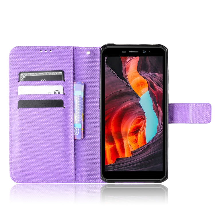 For Ulefone Armor X10 / X10 Pro Diamond Texture Leather Phone Case(Purple) - Ulefone Cases by PMC Jewellery | Online Shopping South Africa | PMC Jewellery | Buy Now Pay Later Mobicred