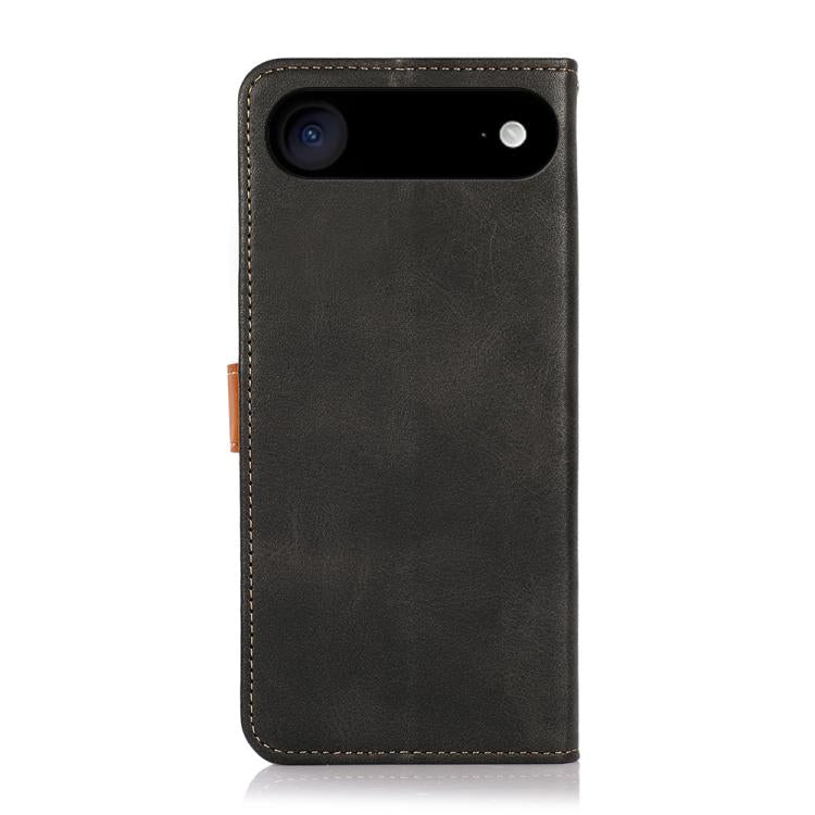For iPhone 17 Air KHAZNEH Dual-color Cowhide Texture Flip Leather Phone Case(Black) - free shipping - PMc TechLife - Order now!