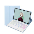 T07B-AS Skin Feel Pen Slot Touch Pad Backlight Bluetooth Keyboard Leather Tablet Case For iPad 9.7 2018&2017 / Pro 9.7 / Air 2(Sky Blue) - For iPad Pro by PMC TechLife | Online Shopping South Africa | PMC TechLife