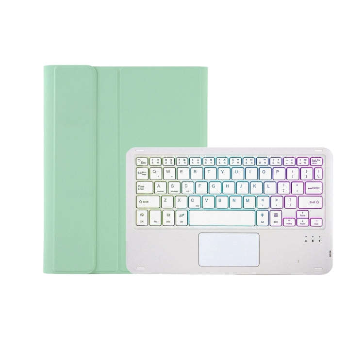 T07B-AS Skin Feel Pen Slot Touch Pad Backlight Bluetooth Keyboard Leather Tablet Case For iPad 9.7 2018&2017 / Pro 9.7 / Air 2(Mint Green) - For iPad Pro by PMC TechLife | Online Shopping South Africa | PMC TechLife