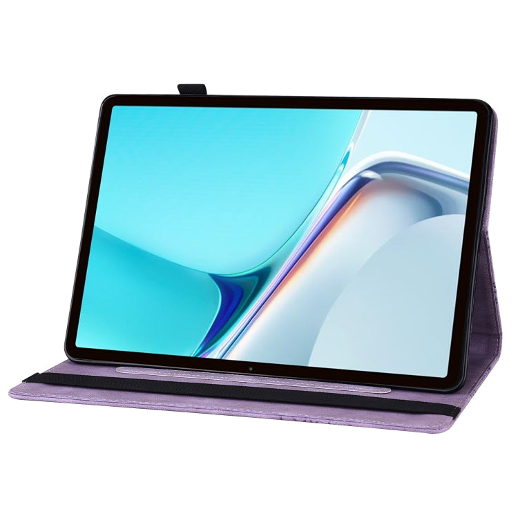 For Huawei MatePad 11 2021 Big Butterfly Embossed Leather Tablet Case(Purple) - Huawei by PMC TechLife | Online Shopping South Africa | PMC TechLife | Buy Now Pay Later Mobicred