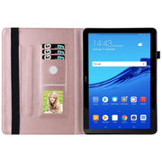 For Huawei MediaPad T5 Big Butterfly Embossed Leather Tablet Case(Rose Gold)