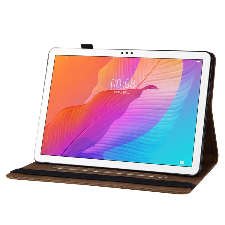 For Huawei MatePad T 10s Big Butterfly Embossed Leather Tablet Case(Brown) - Huawei by PMC TechLife | Online Shopping South Africa | PMC TechLife | Buy Now Pay Later Mobicred