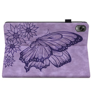 For OPPO Pad 11 inch 2022 Big Butterfly Embossed Leather Tablet Case(Purple)