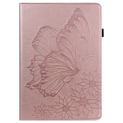 For OPPO Pad 11 inch 2022 Big Butterfly Embossed Leather Tablet Case(Rose Gold)