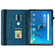 For Lenovo Tab M10 X505L Big Butterfly Embossed Leather Tablet Case(Blue)