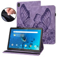 For Lenovo Tab M10 X505L Big Butterfly Embossed Leather Tablet Case(Purple) - Lenovo by PMC TechLife | Online Shopping South Africa | PMC TechLife | Buy Now Pay Later Mobicred