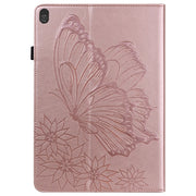 For Lenovo Tab M10 X505L Big Butterfly Embossed Leather Tablet Case(Rose Gold)