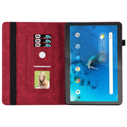 For Lenovo Tab M10 X505L Big Butterfly Embossed Leather Tablet Case(Red)