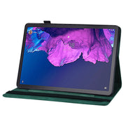 For Lenovo Tab P11 Big Butterfly Embossed Leather Tablet Case(Green)