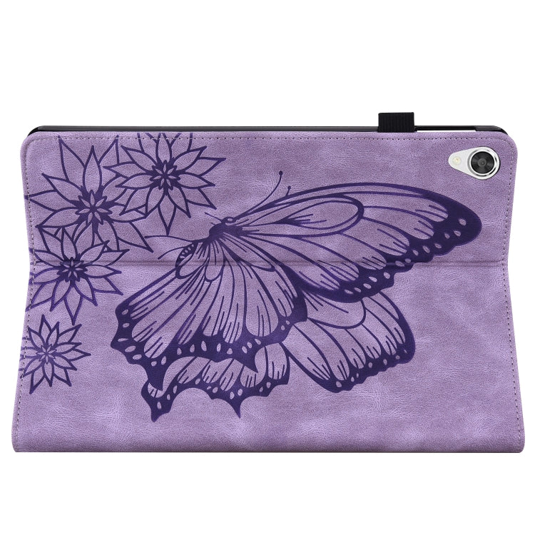 For Lenovo Tab P11 Big Butterfly Embossed Leather Tablet Case(Purple) - Lenovo by PMC TechLife | Online Shopping South Africa | PMC TechLife | Buy Now Pay Later Mobicred