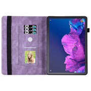 For Lenovo Tab P11 Big Butterfly Embossed Leather Tablet Case(Purple)