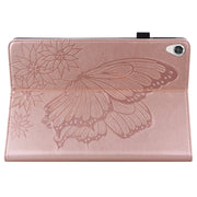 For Lenovo Tab P11 Big Butterfly Embossed Leather Tablet Case(Rose Gold)