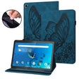 For Lenovo Tab M10 HD 2nd Gen Big Butterfly Embossed Leather Tablet Case(Blue) - Lenovo by PMC TechLife | Online Shopping South Africa | PMC TechLife | Buy Now Pay Later Mobicred