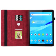 For Lenovo Tab M10 HD 2nd Gen Big Butterfly Embossed Leather Tablet Case(Red)