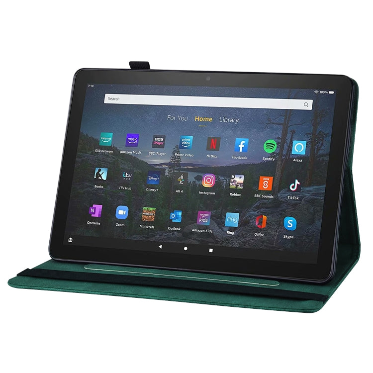 For Amazon Kindle Fire HD 10 / 10 Plus 2021 Big Butterfly Embossed Leather Tablet Case(Green) - free shipping - PMC TechLife - Order now!