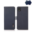 For Nokia C2 2nd Edition KHAZNEH Side-Magnetic Litchi Genuine Leather RFID Phone Case(Blue) - Nokia Cases by PMC TechLife | Online Shopping South Africa | PMC TechLife | Buy Now Pay Later Mobicred