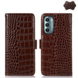 For Motorola Moto G Stylus 5G 2022 Crocodile Top Layer Cowhide Leather Phone Case(Brown) - Motorola Cases by PMC TechLife | Online Shopping South Africa | PMC TechLife | Buy Now Pay Later Mobicred