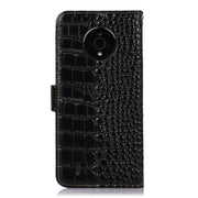 For Nokia C200 Crocodile Top Layer Cowhide Leather Phone Case(Black)