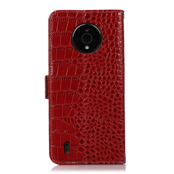 For Nokia C200 Crocodile Top Layer Cowhide Leather Phone Case(Red)