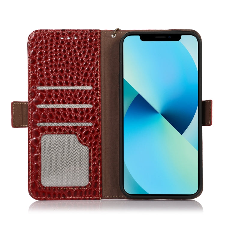 For Nokia C200 Crocodile Top Layer Cowhide Leather Phone Case(Red)
